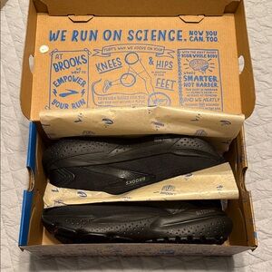 Brooks Jet Black Athletic Shoes